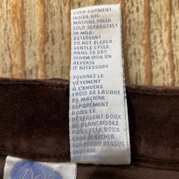 DG2  Diane Gilman Dark Brown Velvety Pants SZ 18W P - Picture 11 of 12